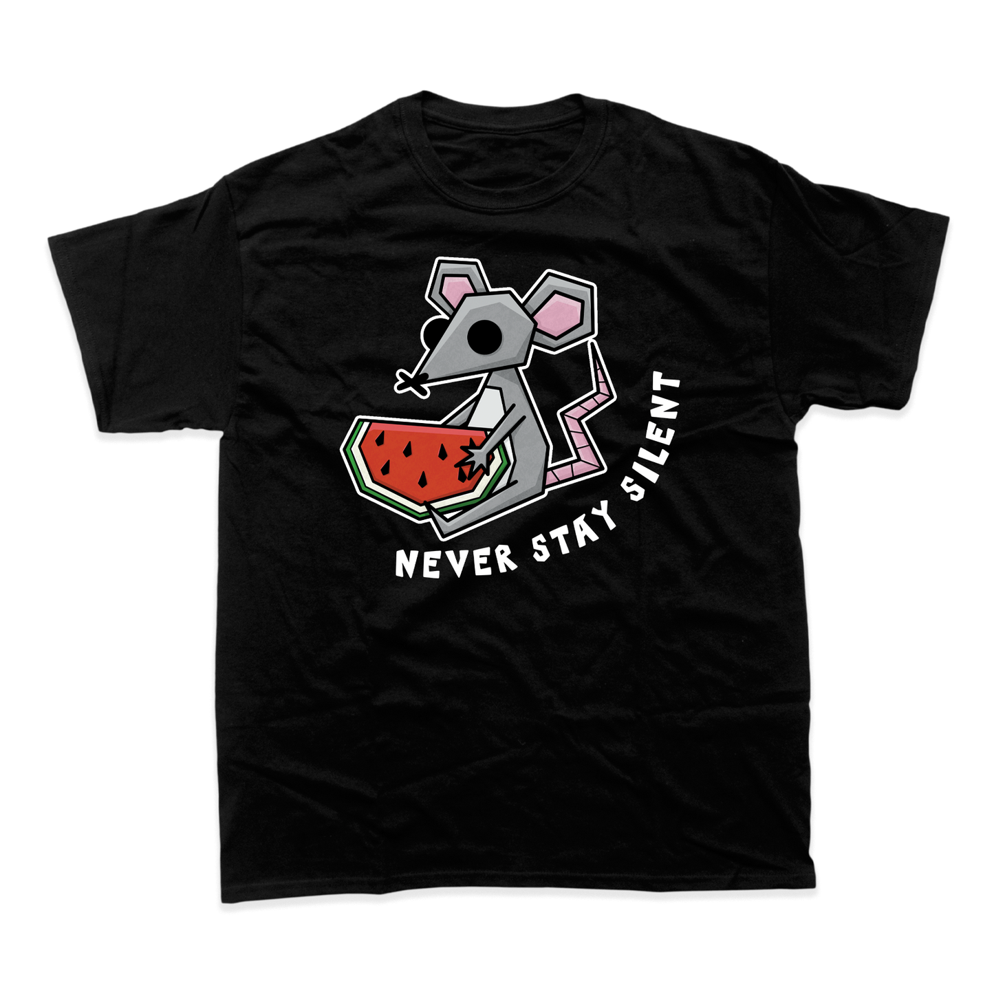 NEVER STAY SILENT T-SHIRT (BLACK)