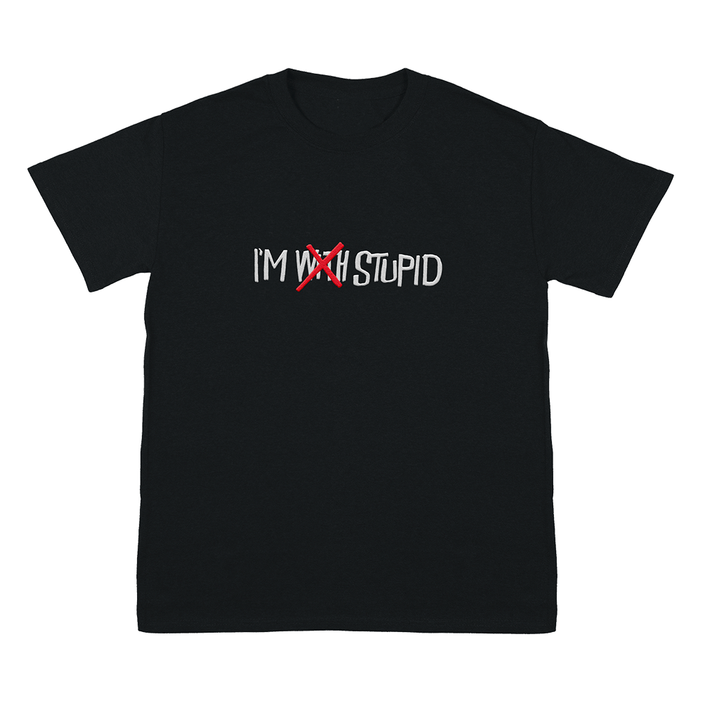 STUPID EMBROIDERED T-SHIRT (BLACK)