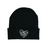 BROKEN HEART BEANIE (BLACK)