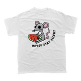NEVER STAY SILENT T-SHIRT (WHITE)