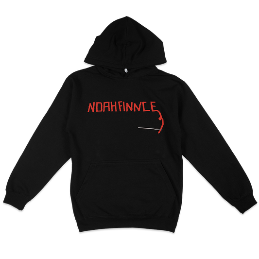 NF HOODIE STRING PRINT LOGO - BLACK